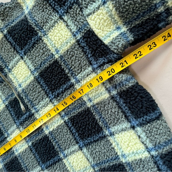 American Eagle Plaid Cropped Pullover Quarter Zip XS - Picture 8 of 8